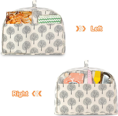 YARWO 4 Slice Toaster Dust Cover Compatible for Cuisinart CPT-435P1/CPT-640P1, Hamilton Beach, Oster, Wipeable Cotton Bread Machine Cover Fits for...