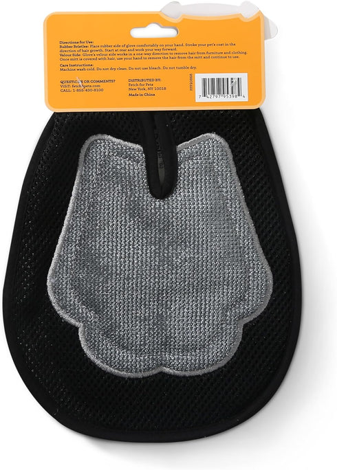 Wags & Wiggles Dual Sided Dog Grooming Glove with Rubber Paw - 2-in-1 Grooming Glove | Fun Dog Grooming Tool for Brushing, Massaging, and Scrubbin...