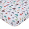 NoJo Retro Happy Camper Green, Aqua, Orange & White Fitted Nursery Crib Sheet, Green, Aqua, Orange, Grey...