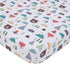 NoJo Retro Happy Camper Green, Aqua, Orange & White Fitted Nursery Crib Sheet, Green, Aqua, Orange, Grey...