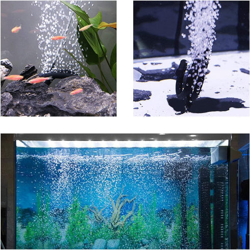 Aquarium Flexible Rubber Wall Air Curtain Bubble Tube for Fish Tank Soft Rubber Tube Hose Oxygen Diffuser Tube 75cm/29.5“ Length...