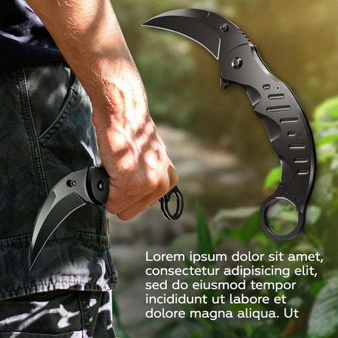 Spring Assisted Karambit Knife - Tactical Karambit Folding Knife - Pocket & Folding Knife - Military Sharp Tiger Claw Knives - Best Combat for Hun...