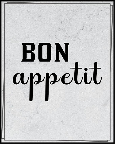 Posterizer 1 pcs-Kitchen Print-Funny Quotes-bon apetit-Kitchen & Bar Art-Comedy Art-Art Poster Print for Home, Office, Store, Bar- unframed wall a...
