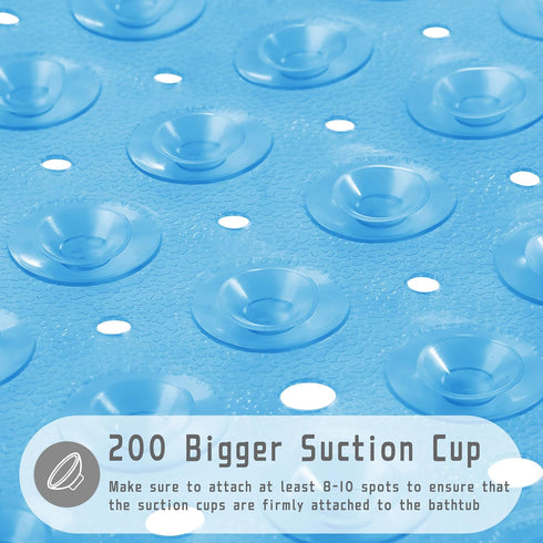 Yimobra Non Slip Bathtub Mat 40 x 16 Inch, Extra Long Shower Mat with Drain Holes, Machine Washable Baby Bath Mats, Strong Suction Cups for Bathro...