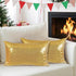 Poise3EHome 12x20inches Sequin Pillow Covers Satin Decorative Pillow Cases for Throw Pillows, Couch, Bed, Christmas (Gold, 1PCS)...