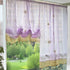 ABREEZE Cutwork Crochet Embroidered Curtain,Tassels Curtains Tie-Up Shade Sheer Curtains Adjustable Valances for Living Room,Light Purple 1Panel...
