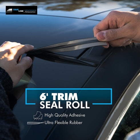 TRUE LINE Automotive 6 Feet Car Windshield Weather Seal Rubber Stripping Trim Cover Leak Sound Proofing Kit...