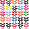 50pcs Children Hair Ties+200pcs Rubber Bands, Cute Toddler Rabbit Ear Hair Ties, Seamless No Crease Elastic Cotton Bows Ponytail Holders Hair Acce...