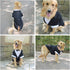 Lovelonglong Pet Costume Dog Suit Formal Tuxedo with Black Bow Tie for Small Size Dogs Miniature Schnauzer Clothing Black L...