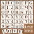 4 Inch Letter Stencils and Numbers, 40 Pcs Alphabet Drawing Templates, Reusable Plastic Art Craft Stencils for Painting on Wood, Wall, Fabric, Roc...