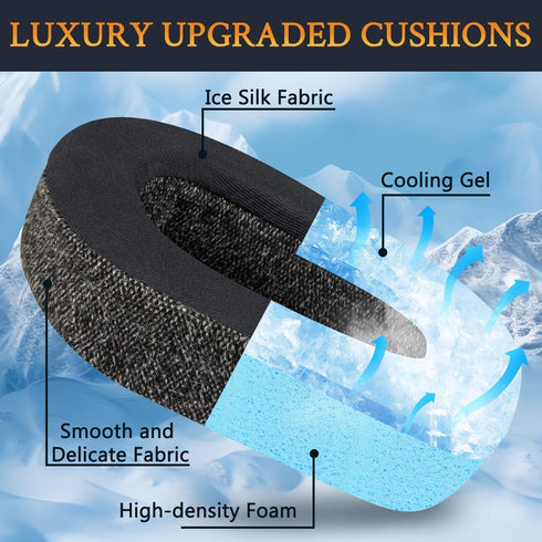 SOULWIT Cooling-Gel Ear Pads Cushions Replacement for Logitech Zone Vibe 100/125, G435 Lightspeed Wireless Headset, Ear Pads Cushions with Comfort...