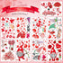 Whaline 149Pcs Valentine's Day Window Cling Stickers Double-Sided Heart Elf Gnome Love Rose Decals PVC Waterproof Window Stickers Decor for Weddin...
