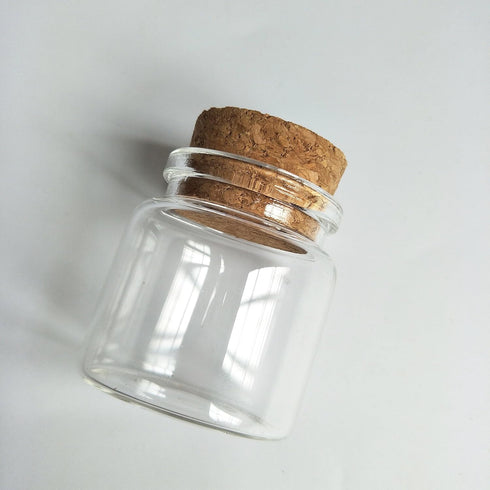 3pcs 50ml Small Glass Bottles Vials Jars Glass with Cork Stopper Storage Bottle 50ml 47x50mm(1.85x1.96inch)...
