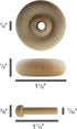 Wood Wheels - 12 Pack with Free Axle Pegs - Made in USA (1.5" Diameter)...