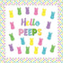 108Pcs Easter Hello Peeps Cutouts Bulletin Board Set Easter Bunny Peeps Paper Cut-Outs Easter Day Bunnies Trim Border Bulletin Board for School Cl...