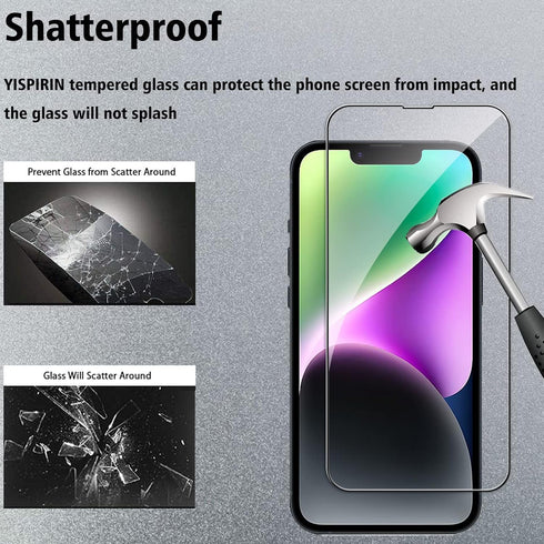 Screen Protector Compatible with iPhone 14 Plus 6.7 inch, 2 Pcs Front + 2 Pcs Back Protector + 2 Pcs Camera Lens Protector 9H Hardness Protective ...