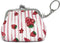 Pink Strawberry Pink Stripes Coin Purse Buckle Pouch Kiss-lock Clasp Change Purse Keychain Wallet...