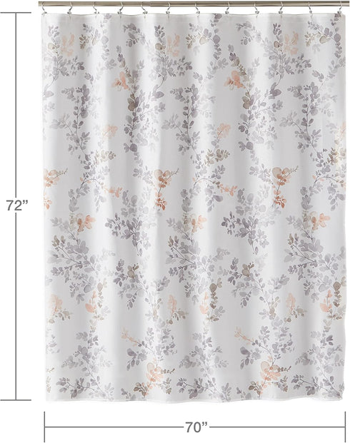 SKL Home by Saturday Knight Ltd. Greenhouse Leaves Fabric Shower Curtain, Multicolored/BLUSH...