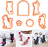 Puocaon Kittens Polymer Clay Cutters - 7 Shapes Clay Cutters for Polymer Clay Jewelry Making, Small Animal Shapes Clay Cutters for Earrings, Micro...