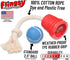 Made in USA Flingsy Dog Ball Launcher and Rope Tug Fetch Thrower Combination Throwing Toy with 100-Percent Natural Cotton Rope...