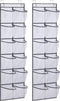 MISSLO Over The Door Shoe Organizer 12 Large Mesh Pockets Hanging Narrow Closet Door, White, 2 Pack...