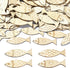 Ipotkitt 100 Pcs Random Undyed Wooden Fish Charms Old Lace Sea Animal Cutouts Unfinished Wood Summer Pieces for DIY Craft Supplies Keychain Home P...
