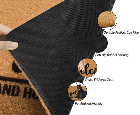 Welcome-Ish Front Door Mat - Welcome-Ish Depends Who You are Doormat Non Slip Backing Mat for Home Entry Farmhouse?17"x 29" ?...