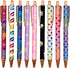 9PCS Sparkle Glitter Heart Pens Metal Daisy Flower Pen Weeding Pen Retractable Ballpoint Pens Lip Print Pen Gift Pen For Women Girls Ladies School...