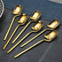 IQCWOOD Coffee Spoons, 5.6 Inches Demitasse Espresso Stainless Steel Small Spoon, Gold Teaspoons for Dessert, Sugar, Tea, Ice Cream, Set of 6...