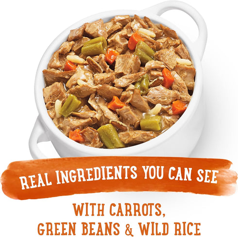 Purina Beneful Gravy Wet Dog Food, Prepared Meals Simmered Chicken Medley - (8) 10 oz. Tubs...