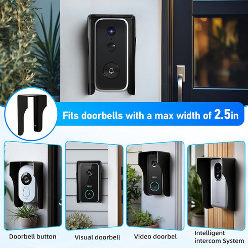 Doorbell Rain Cover,Ring Doorbell Cover,Waterproof Ring Doorbell Anti-Glare Cover?Ring Doorbell Rain Shield/Protector/Plate/Guard,Suitable for Acc...