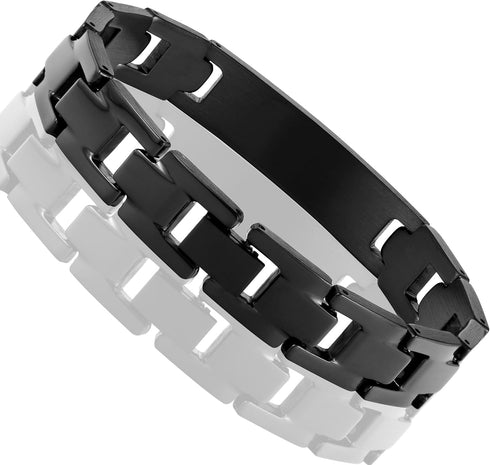 Urban Jewelry Lords Prayer Cross - 316L Stainless Steel Link Bangle Bracelet for Men...