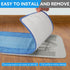 6 Pack Microfiber Cleaning Pads are Compatible with Bona Mop,18 Inch Replaceable Mop Pad Refill,Washable & Reusable Blue Microfiber Mop Pads for H...