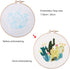 DIY Plant Embroidery Kit for Beginners - Beginner Cross Stitch kit for Adults, Include 1 Embroidery Clothes, 1 Plastic Embroidery Hoop (Cactus DIY...