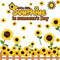 92 Pcs Summer Sunflower Bulletin Board Decorations Sun Flower Cutouts with Growth Spring Yellow Flower Bulletin Board Set for Classroom Window Wal...