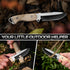 1PC outdoor multifunctional cutting knife, EDC convenient straight knife, fixed blade, multi-purpose camping and hiking survival knife...