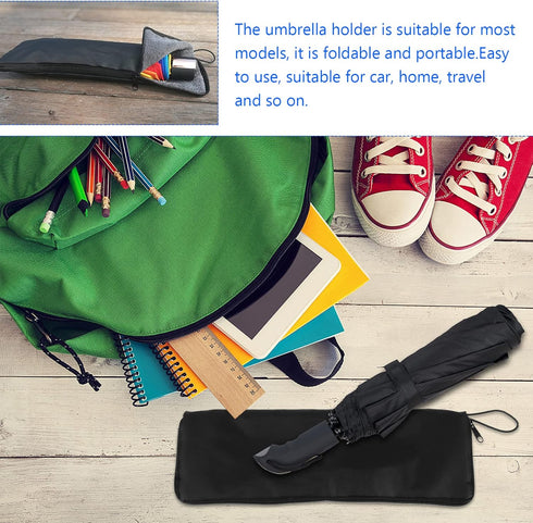 Veemoon Small Umbrella Cover Bag Wet Umbrella Bags Reusable Umbrella Bag Portable Umbrella Storage Bag Travel Umbrella Carry Container Umbrella Ha...