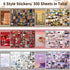 600 Pieces Washi Sticker Set, 12 Set Scrapbooking Diary Planner Album Diary Notebook, Scrapbooking Sticker Journaling Supplies for DIY Arts and Cr...