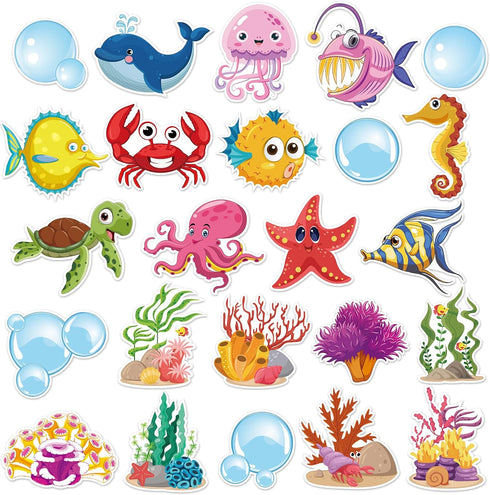Fish Cutouts Tropical Fish Cutouts Classroom Bulletin Board Decorations, The Sea Ocean Creature Paper Decorations for Toddler Kids Classroom Schoo...