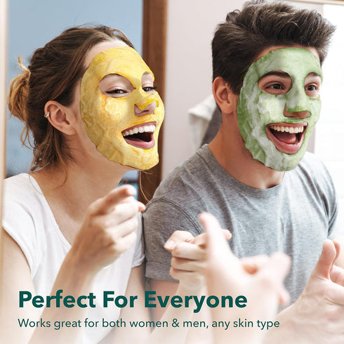 Purederm Deep Purifying Yellow O2 Bubble Mask Turmeric (5 Pack) – Bubble Face Sheet Mask for Purifying & Vitalizing...