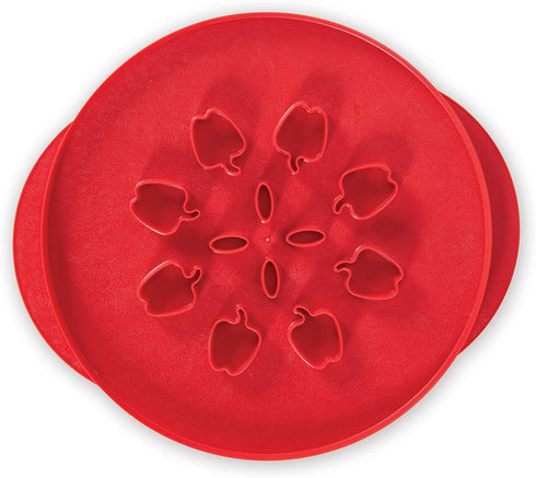Nordic Ware Apples & Leaves Reversible Pie Top Cutter, Red...