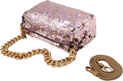 Montana West Sequin Bag Bling Sparkly Purse Evening Party Rhinestone Bag Clutch Handbag Crossbody Purse for Women...