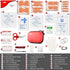 I GO 85 Pieces Hard Shell Mini Compact First Aid Kit, Small Personal Emergency Survival Kit for Travel Hiking Camping Backpacking Hunting Marine C...