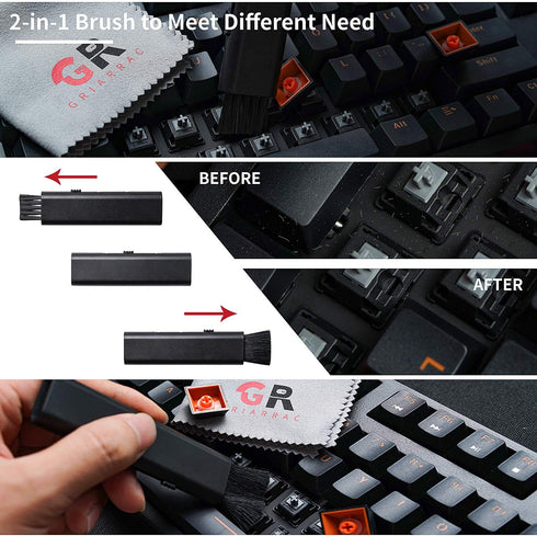 Griarrac Mechanical Keyboard O Ring Switch Dampener with Keycap Puller Remover Brush Accessory Bag, for Cherry MX Kailh Box Gateron 40A-L (150pcs)...