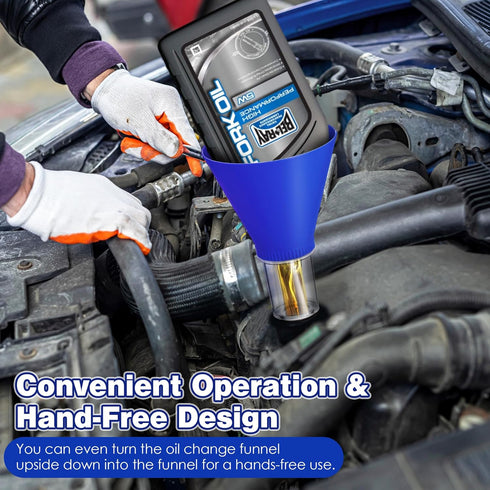 Feekoon Engine Oil Funnel with 6 Oil Drain Plug Gaskets, Compatible with Toyota/Lexus/Scion Vehicles, Oil Funnel for Oil Change with Threaded Oil ...