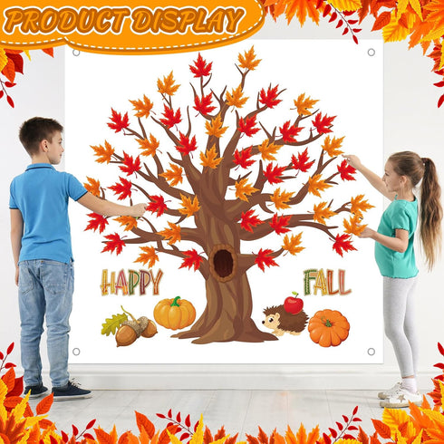 Tatuo 125 Pcs Classroom Tree Bulletin Board Set 47 x 46 Inch Tree Background Owl Leaves Dot Bulletin Board Cutouts for Elementary School Teacher C...