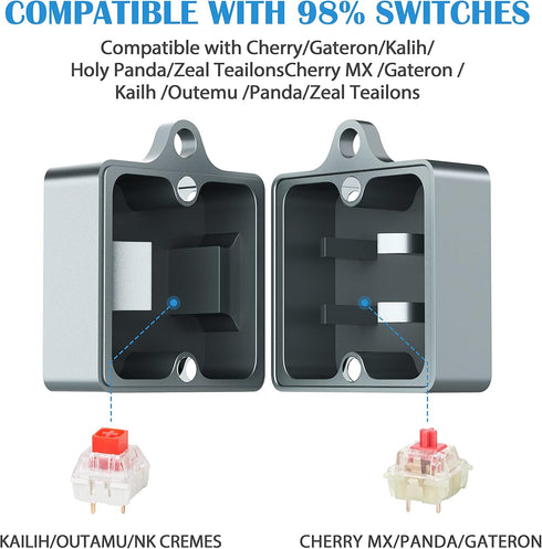 HONKID Switch Opener Aluminum Keyboard Switch Opener for Cherry MX Gateron Kailh Box Outemu Akko and Panda Mechanical Switches with Metal Magnet (...