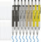 16 Pcs Blue Ink Multi Tool Tech Pen Gift Pen for Men Dad Screwdriver Pen with Ruler 6 in 1 Ballpoint Pen and Pen Refills (Yellow,Black,Glod,White)...