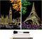 Scratch Painting Kits for Adults & teens, Craft Art Set, Rainbow Scratch Art Painting Paper, Sketch DIY Night View Scratchboard, 16'' x 11.2'' Cre...
