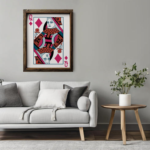 Posterizer 1 pcs-Queen of diamonds Aesthetic Picture-Abstract & Modern Art-Gift for Men Women Entrepreneur Teens-Living Room Bedroom Decor- UNFRAM...